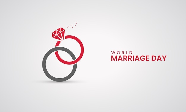 World Marriage day wedding day concept for social media banner poster vector illustration