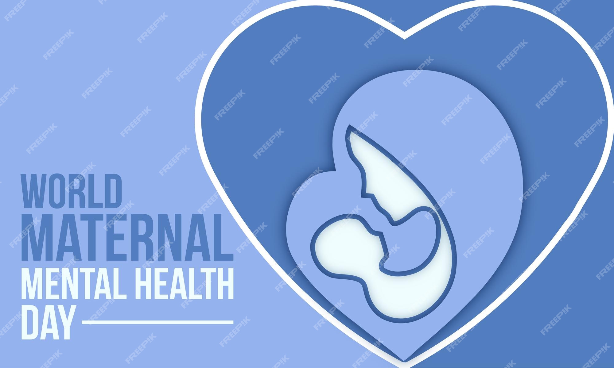 Premium Vector | World maternal mental health day health awareness day  concept for banner poster card and background design