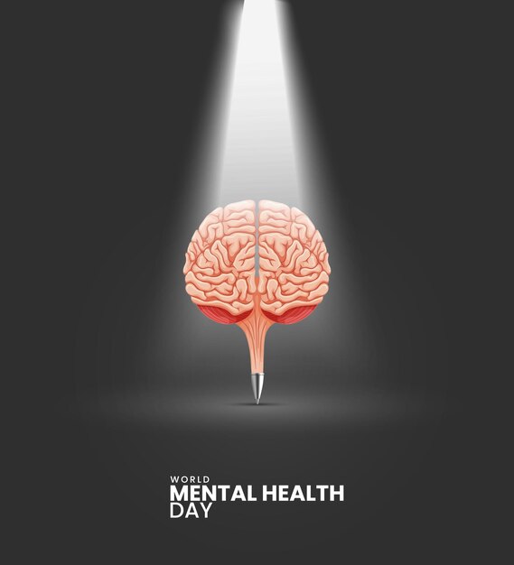 World Mental Health Day 3D Illustration