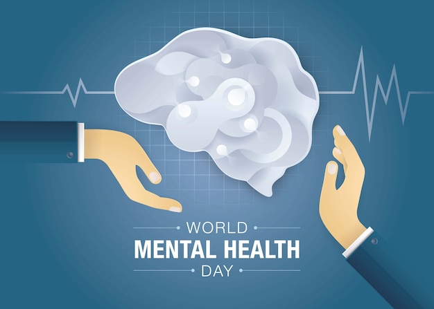 World mental health day background