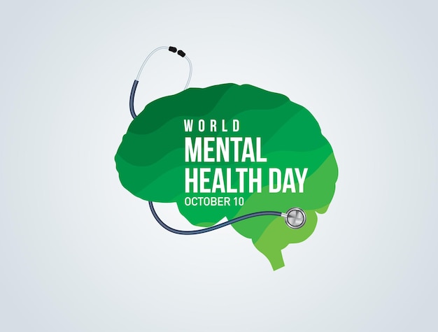 World Mental Health Day concept background