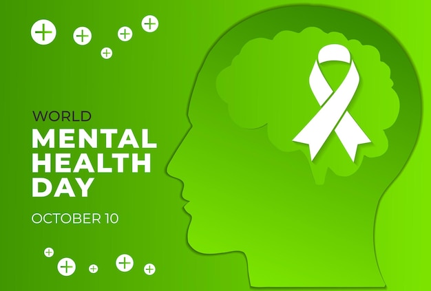 Vector world mental health day design