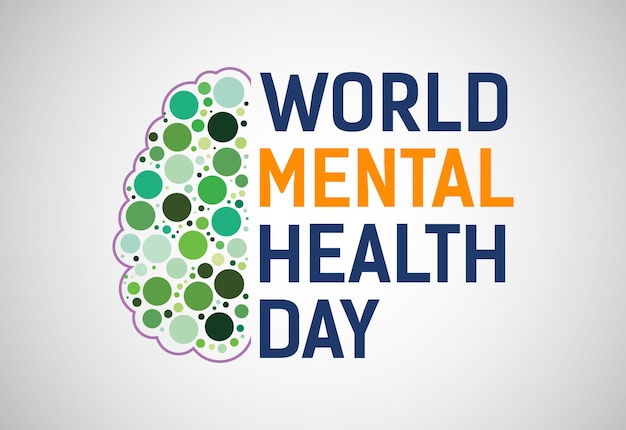 Всемирный день психического здоровья 10 октября. Векторные иллюстрации психических заболеваний