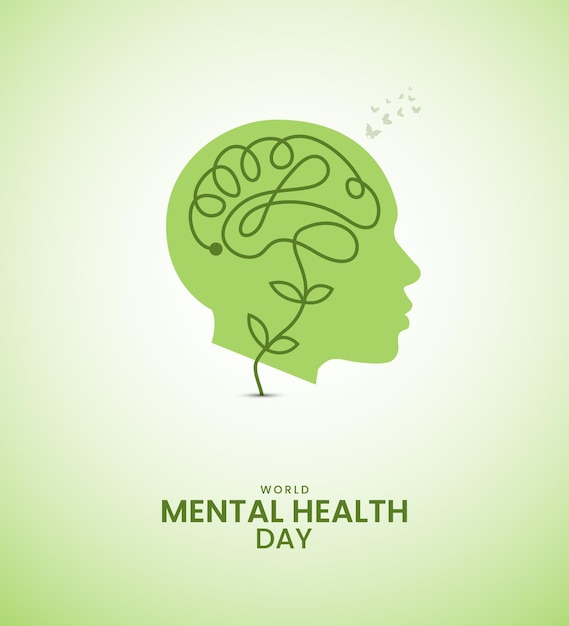 World mental health day Vector Illustration