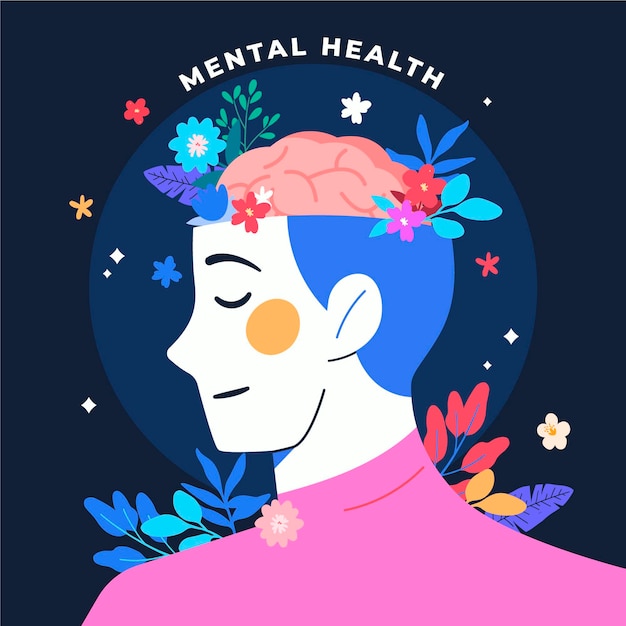 Vector world mental health day