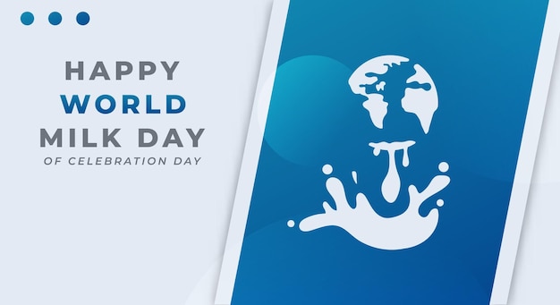 World Milk Day Celebration Vector Design Illustration for Background Poster Banner Advertising