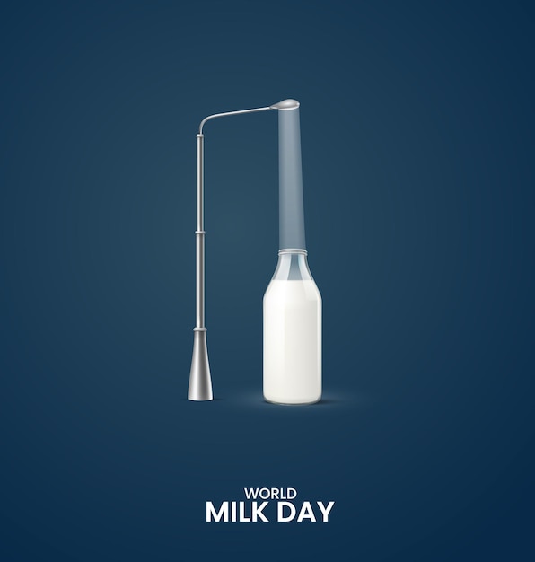 世界牛乳の日無料ベクトル