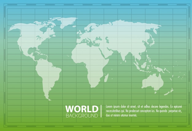 Vector world modern background