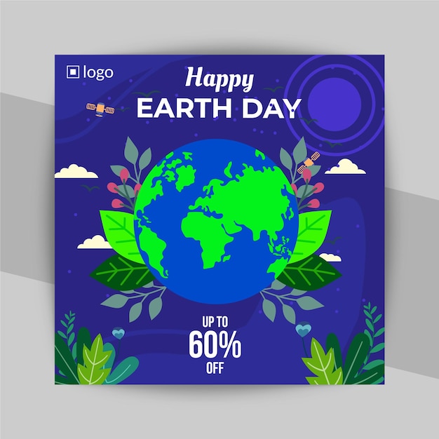 World mother earth day international day of mother earth template instagram post design