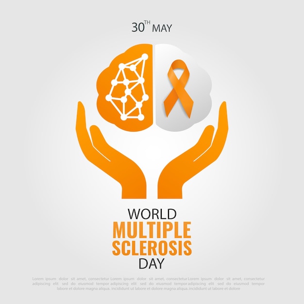 Vector world multiple sclerosis day