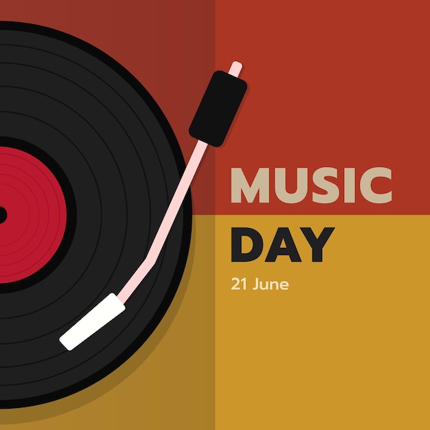 world music day celebration flat design