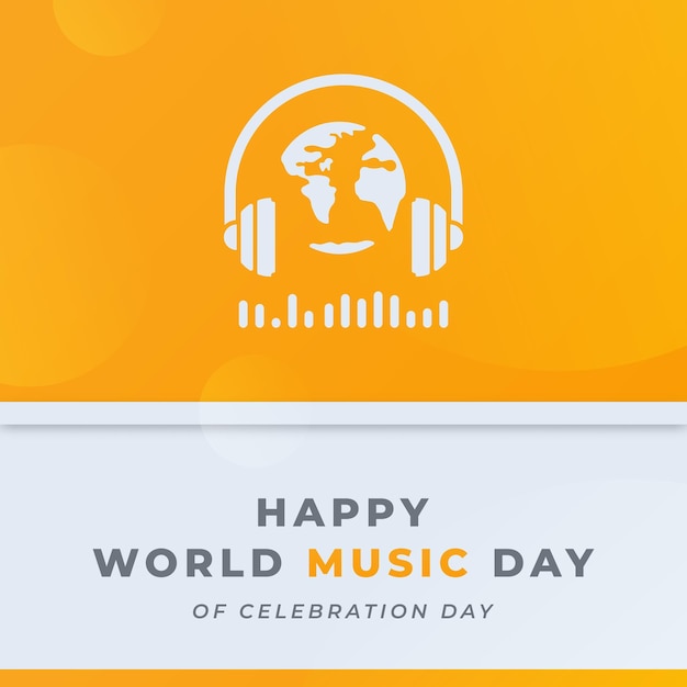 World music day celebration vector design illustration for background poster banner advertising