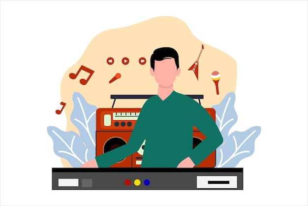 World Music Day Flat Illustration Design