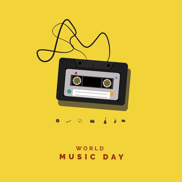 World Music Day Illustration Vector