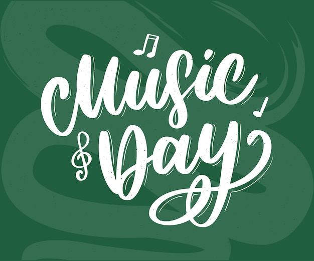 World music day lettering 