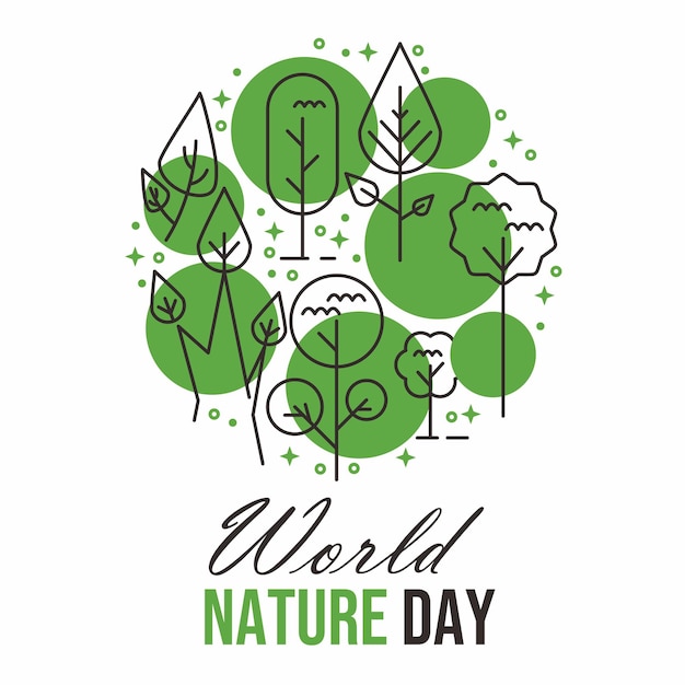 Vector world nature day illustration