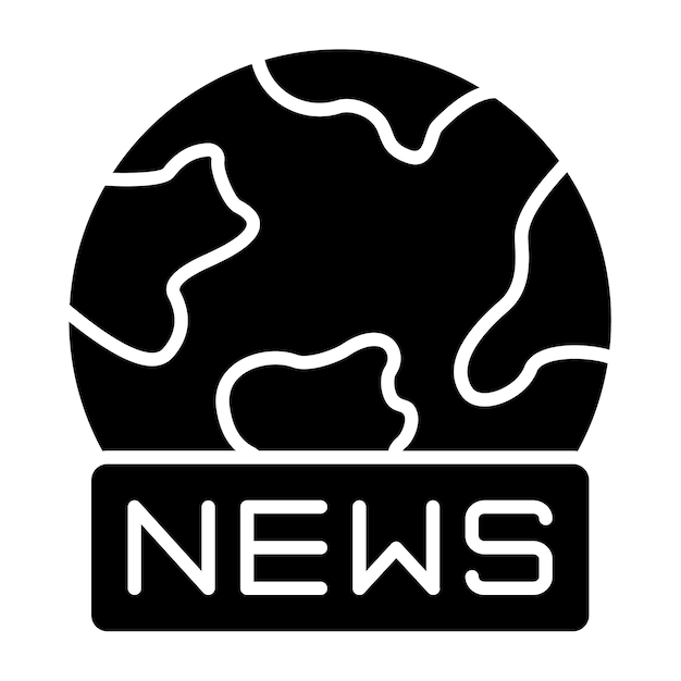 Vector world news icon