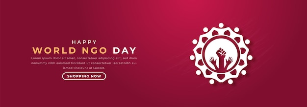 World NGO Day Paper cut style Vector Design Illustration for Background Poster Banner Advertising