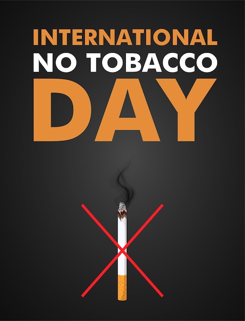 Vector world no smoking day world no tobacco day