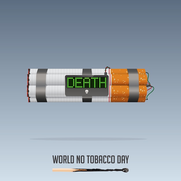 World no tobacco day, 31 May No smoking poster. 