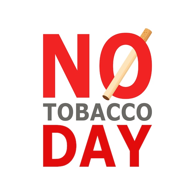 World No Tobacco Day, the 31st of May. Cartoon style