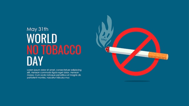 World no tobacco day banner template horizontal