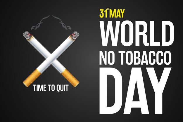 Vector world no tobacco day creative design idea for poster banner vector art