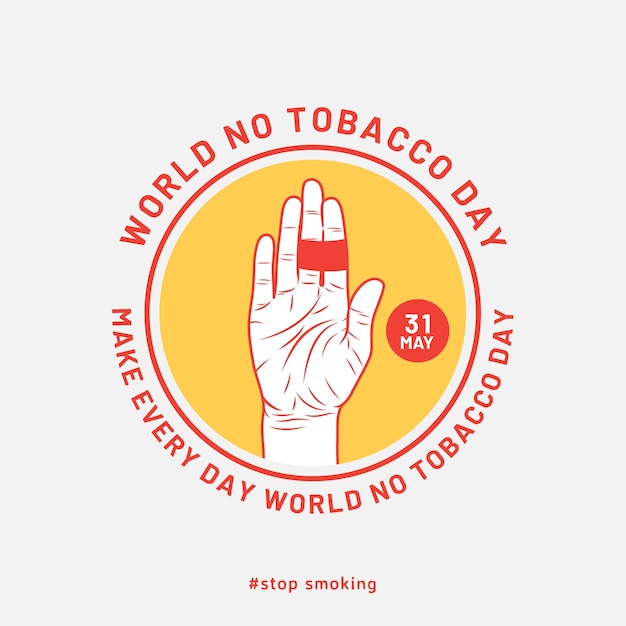 Вектор Всемирный день без табакавекторная концепция иллюстрации подходит для квадратных баннеров