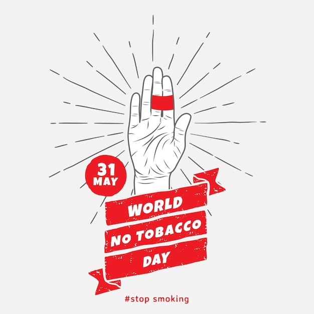 World no tobacco dayvector illustration concept suitable for square banner ads