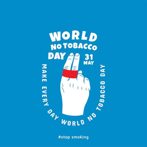 World no tobacco dayvector illustration concept suitable for square banner ads