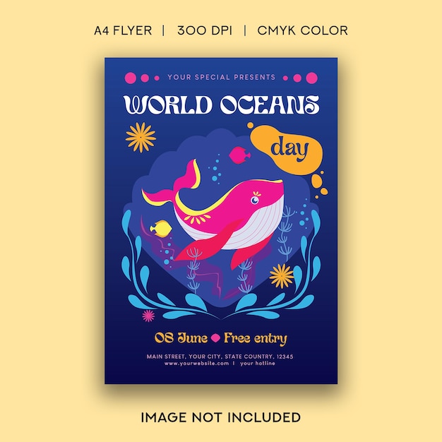 World ocean day flyer