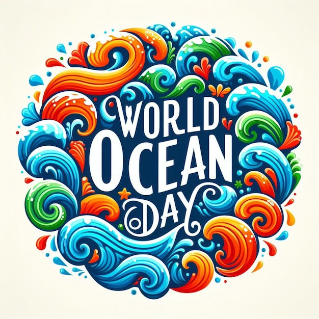 Vettore vettore della giornata mondiale dell'oceano