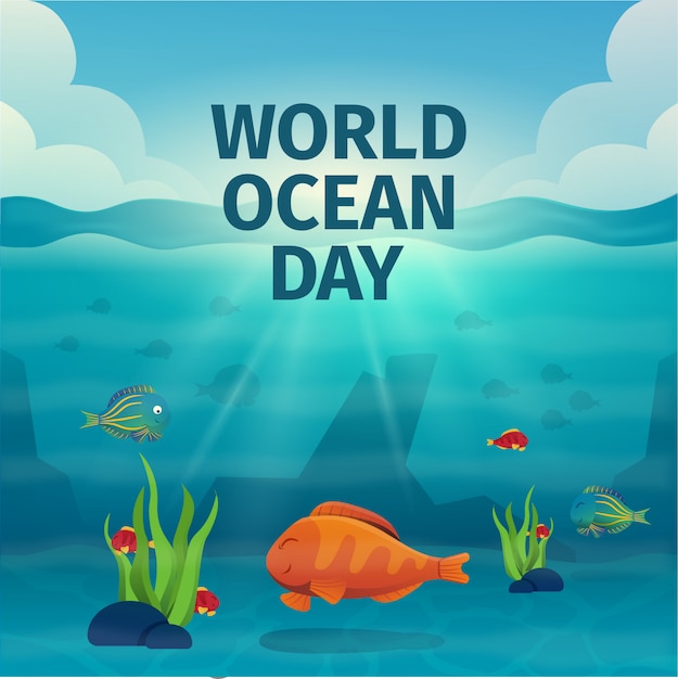 Vector world ocean day