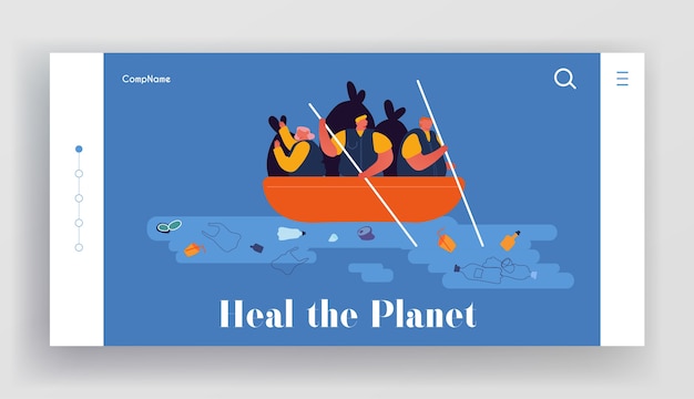 World ocean pollution website landing page.