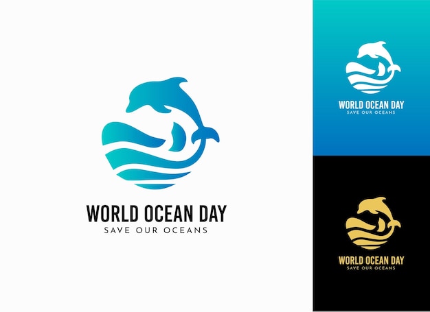 Вектор Всемирный день океанов дизайн вектор давайте спасем наши океаны дизайн фон вектор