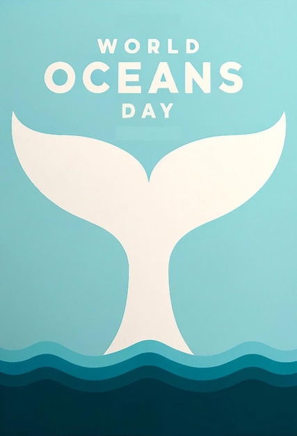 World Oceans Day Minimalist Poster