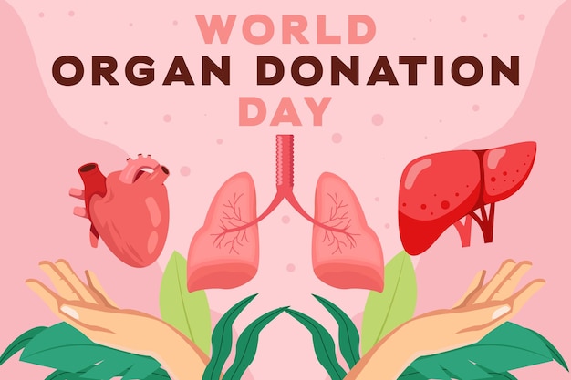 world organ donation day background illustration design