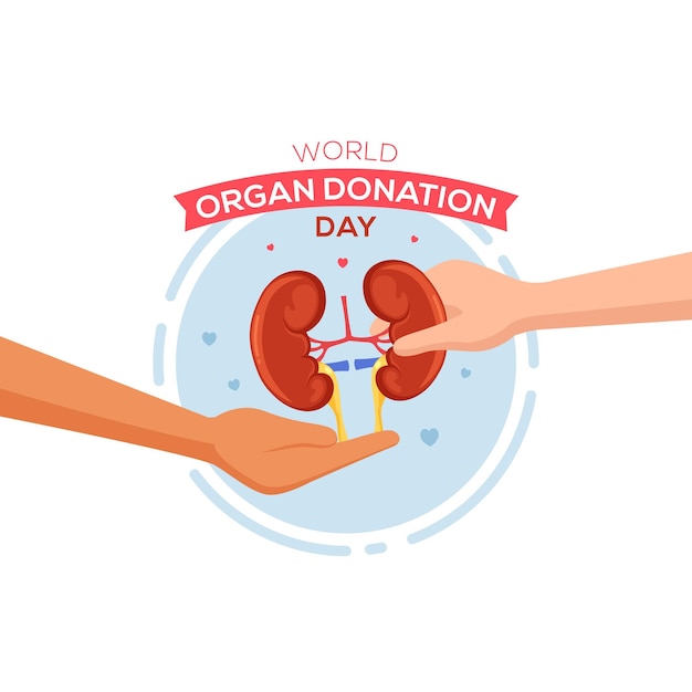World Organ Donation Day banner healthcare illustration