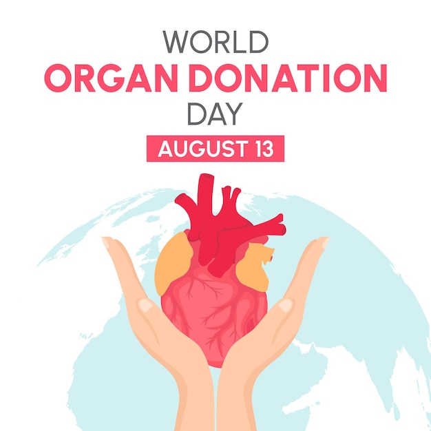 World organ donation day social media post or banner template