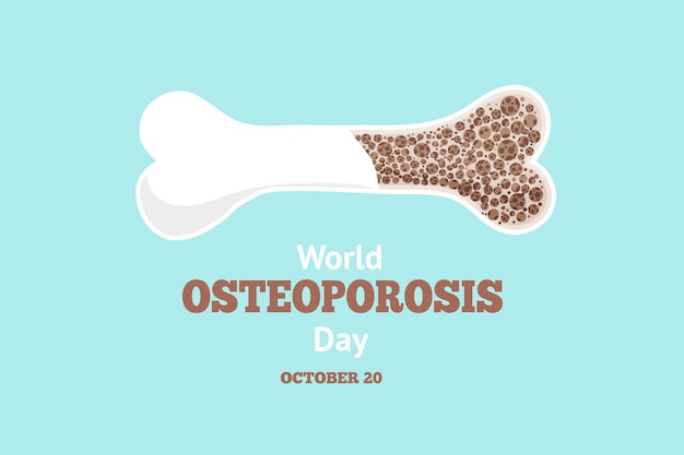 World osteoporosis day osteoarthritis of human anatomical bones information poster