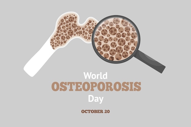 Всемирный день остеопороза остеоартроз анатомических костей человека информационный плакат