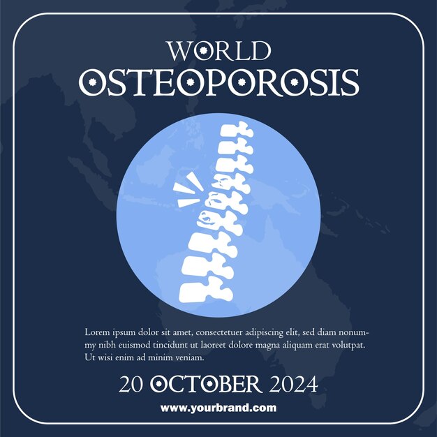 Vector world osteoporosis day social media post vector