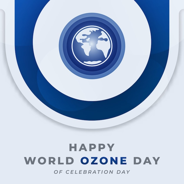 Иллюстрация векторного дизайна празднования Всемирного дня озона для фоновой рекламы баннеров