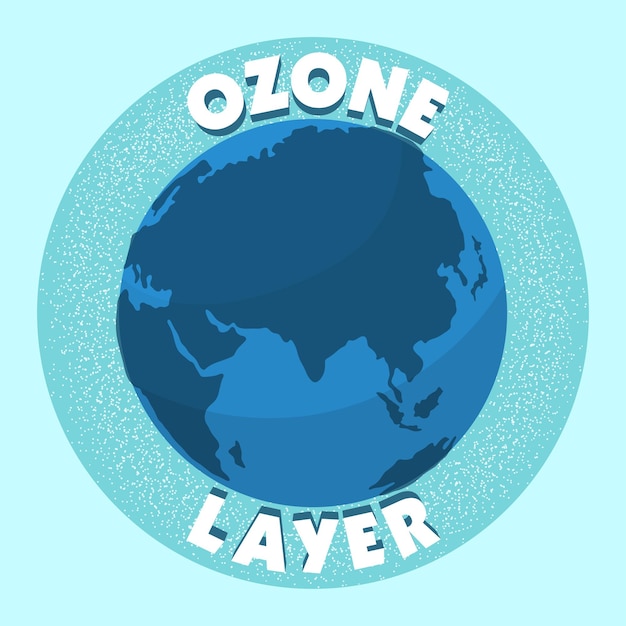 Concetto di strato di ozono della giornata mondiale dell'ozono
