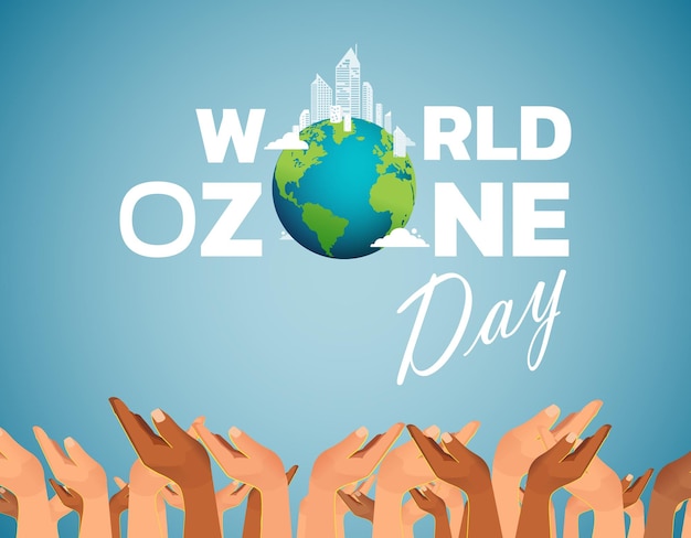 World Ozone Day Vector illustration for Poster banner Design