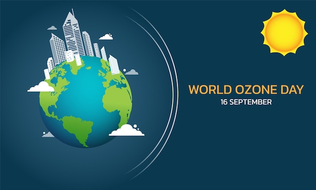 World Ozone Day Vector illustration for Poster banner Design