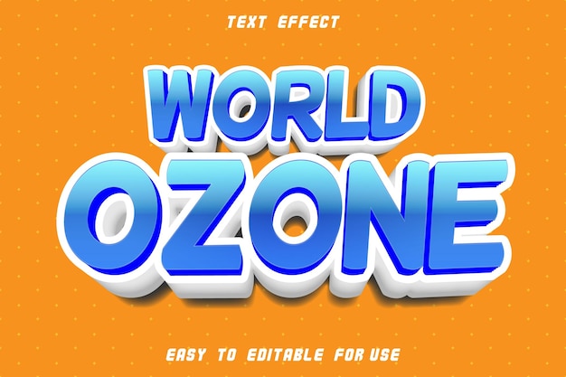 World ozone editable text effect