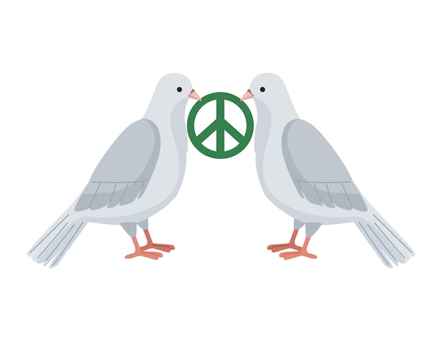 World peace day celebration icon isolated