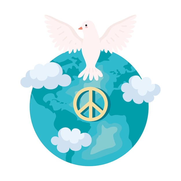 Vector world peace day celebration
