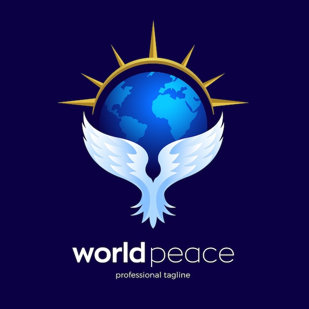 Vector world peace logo design